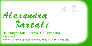 alexandra kartali business card